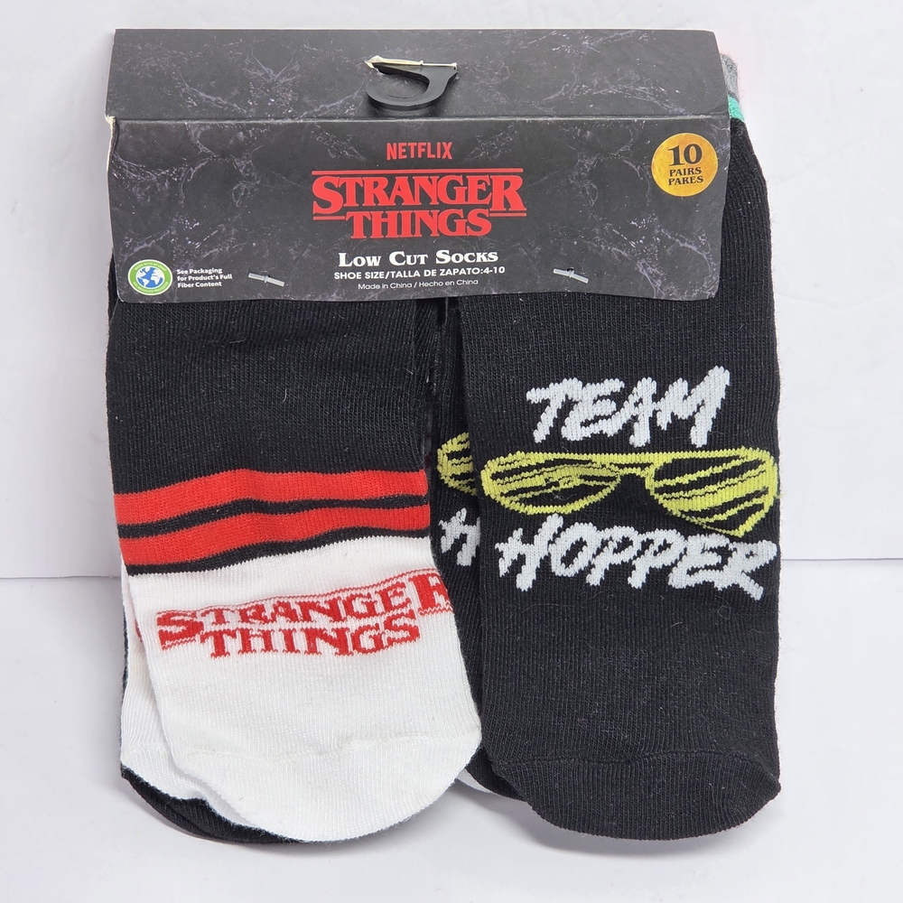 Stranger Things Womens Lightweight Low Cut Socks 10 Pairs Size 4-10 Multicolor - Picture 6 of 6